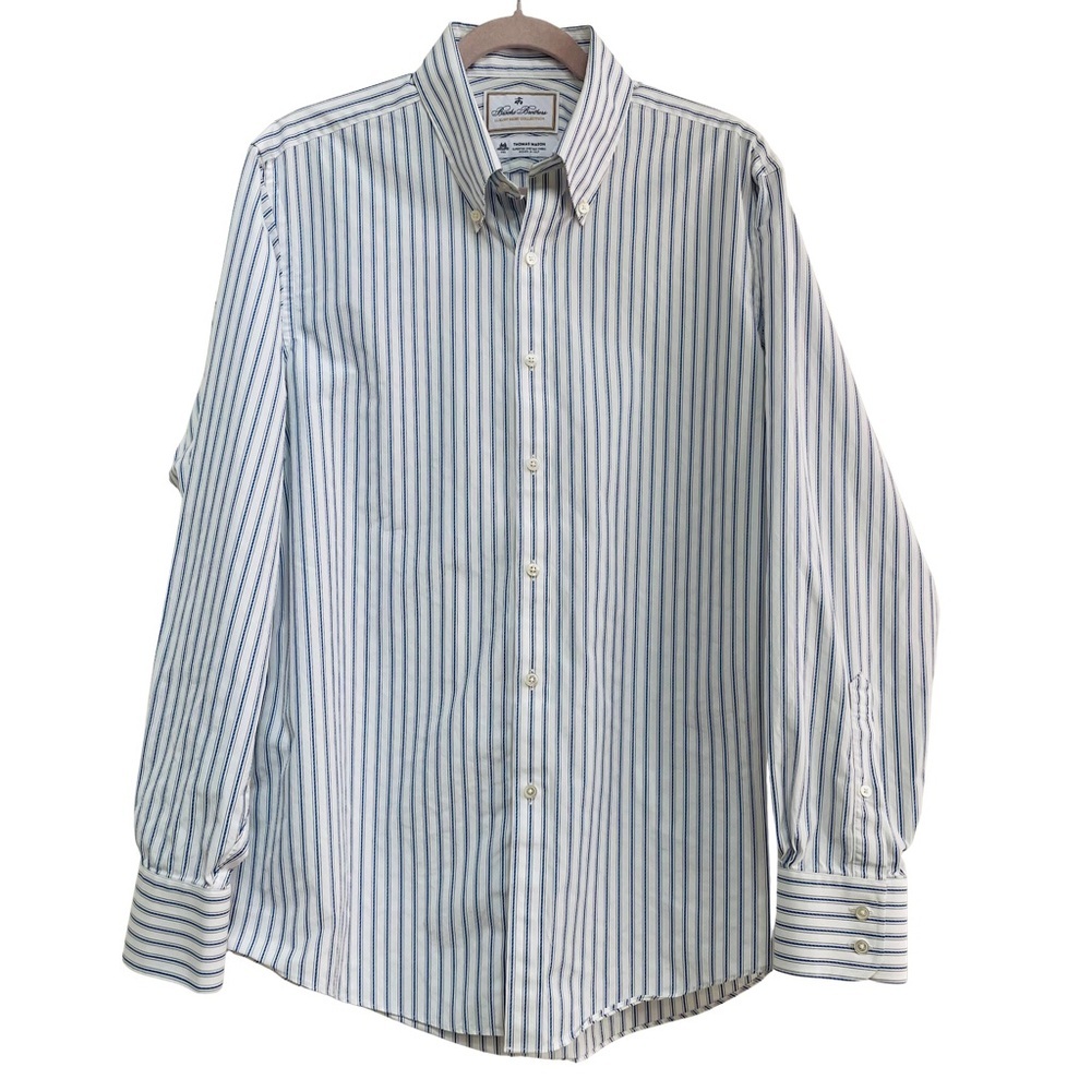 Brooks Brothers Thomas Mason Luxury Collection Mens 16.5 Milan Fit Cotton Shirt